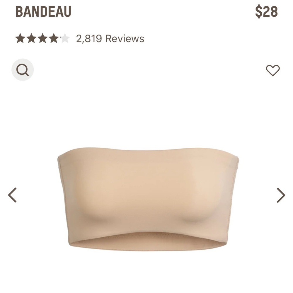 SKIMS - Fits Everybody Bandeau, XS, Clay